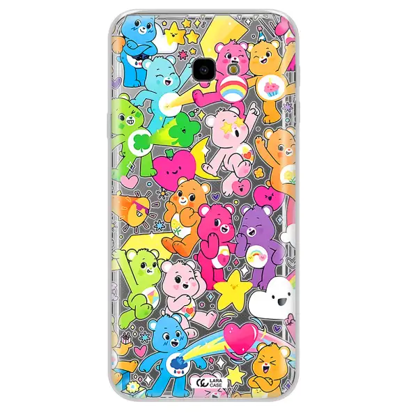 a pattern of cartoon bears Samsung J4 Plus Clear TPU Case