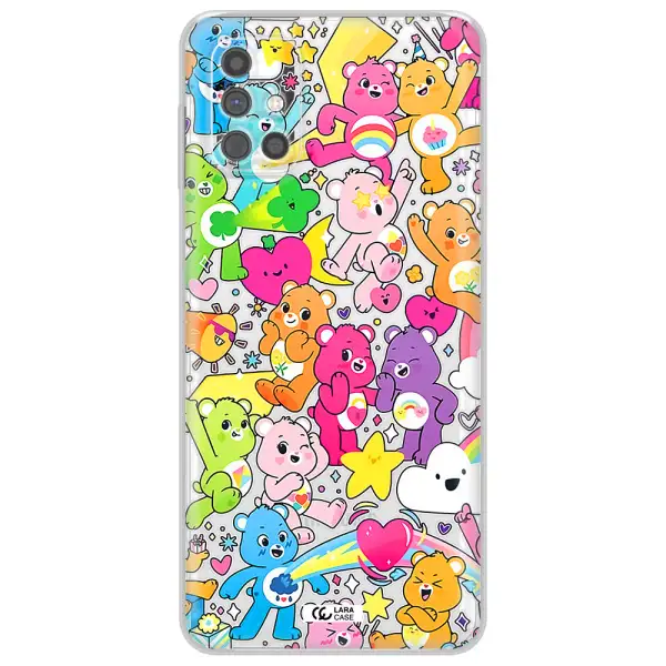 a pattern of cartoon bears Samsung M51 Clear TPU Case