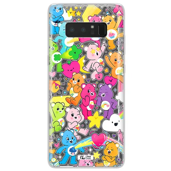 a pattern of cartoon bears Samsung Note 8 Clear TPU Case