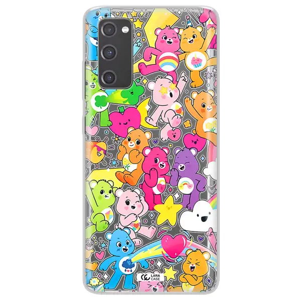 a pattern of cartoon bears Samsung S20 Fe Clear TPU Case