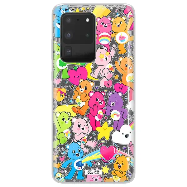a pattern of cartoon bears Samsung S20 Ultra Clear TPU Case
