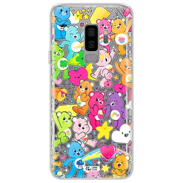 a pattern of cartoon bears Samsung S9 Plus Clear TPU Case