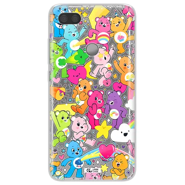 a pattern of cartoon bears Xiaomi Mi 8 Lite Clear TPU Case