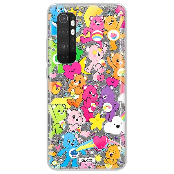 a pattern of cartoon bears Xiaomi Mi Note 10 Lite Clear TPU Case