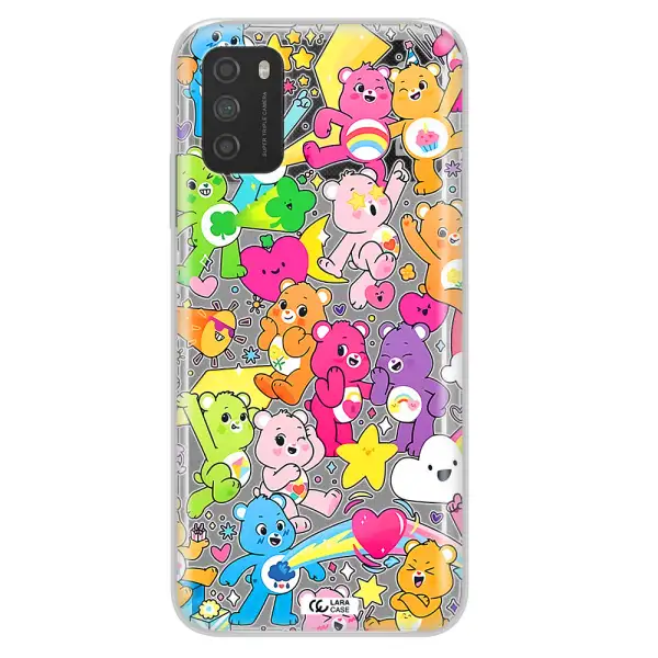 a pattern of cartoon bears Xiaomi Poco M3 Clear TPU Case