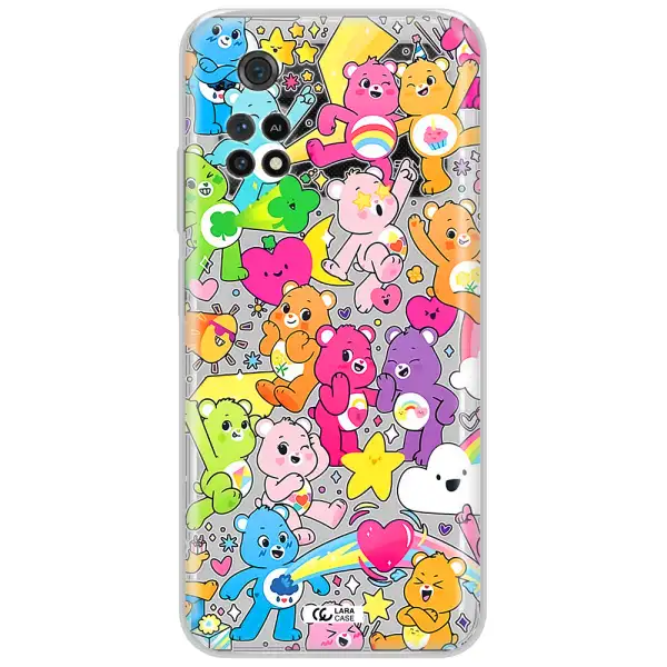 A Pattern Of Cartoon Bears Xiaomi Poco M4 Pro 4G Clear Tpu Case