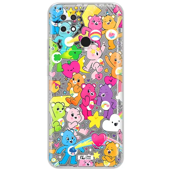 a pattern of cartoon bears Xiaomi Redmi 10C Clear TPU Case