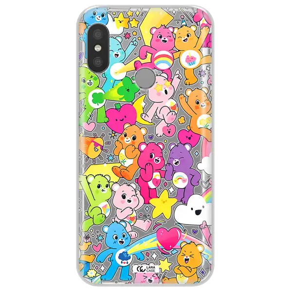a pattern of cartoon bears Xiaomi Redmi 6 Pro Clear TPU Case