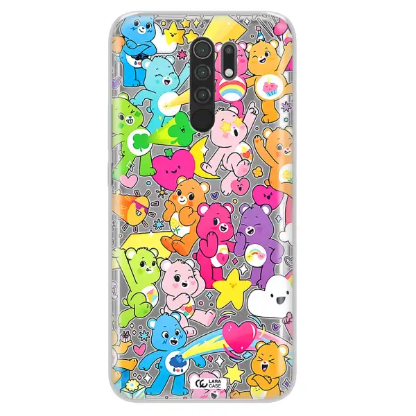 a pattern of cartoon bears Xiaomi Redmi 9 Clear TPU Case