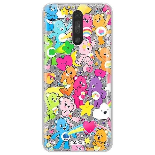 a pattern of cartoon bears Xiaomi Redmi K30 Clear TPU Case