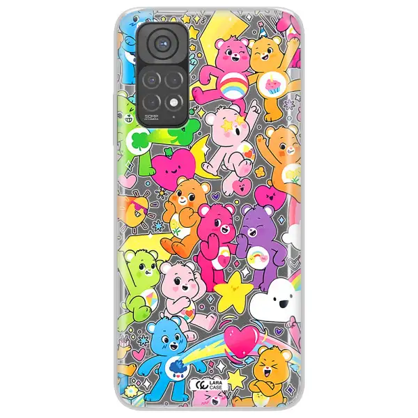 a pattern of cartoon bears Xiaomi Redmi Note 11 Clear TPU Case