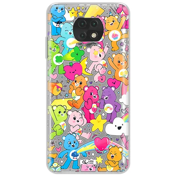 A Pattern Of Cartoon Bears Xiaomi Redmi Note 9T Clear Tpu Case