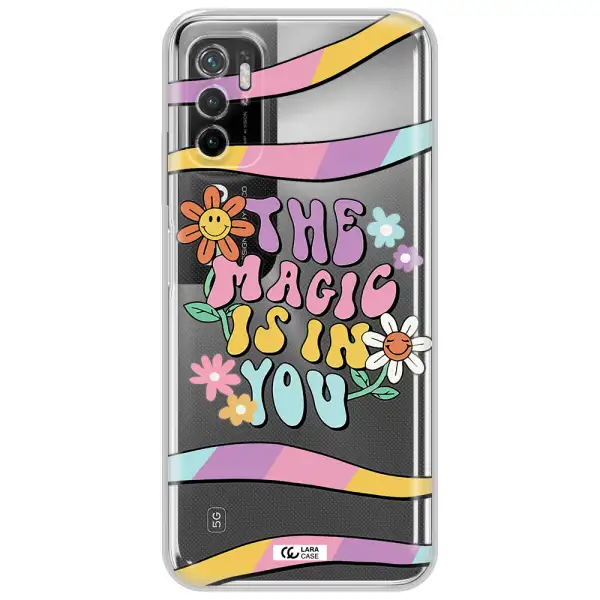 A Cartoon Text With Flowers Xiaomi Poco M3 Pro Clear Tpu Case