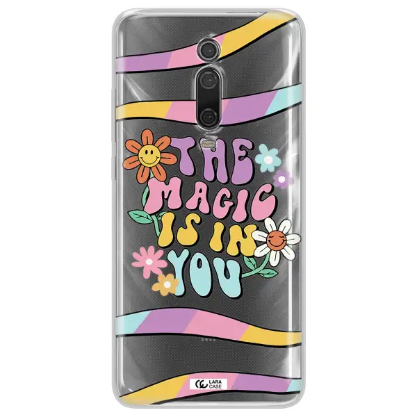 A Cartoon Text With Flowers Xiaomi Redmi K20 Clear Tpu Case