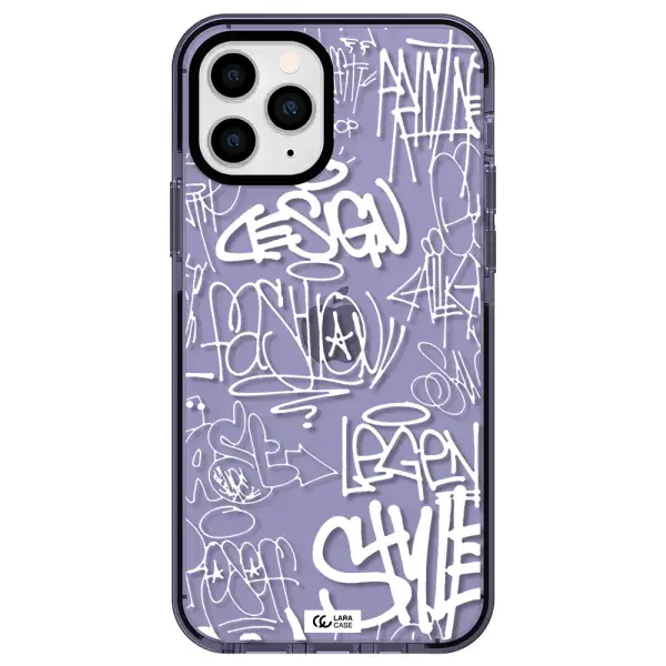 a white background with black and white clouds Apple iPhone 11 pro max impact Lilac Case