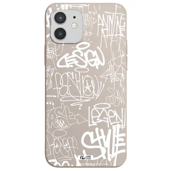 a white background with black and white clouds Apple iPhone 12 mini Silicone Stone Case