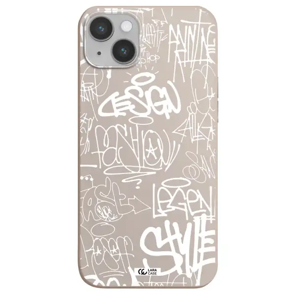 a white background with black and white clouds Apple iPhone 14 plus Silicone Stone Case