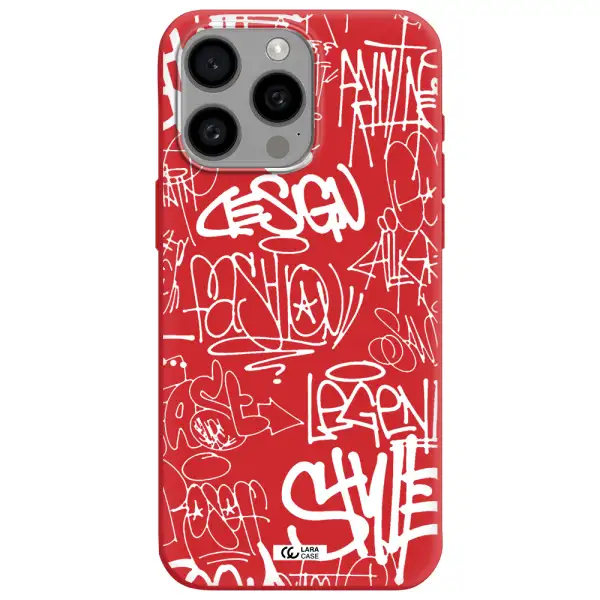 A White Background With Black And White Clouds Apple Iphone 15 Pro Max Silicone Imperial Red Case