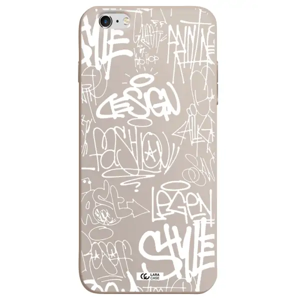 a white background with black and white clouds Apple iPhone 6 plus Silicone Stone Case