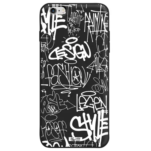 a white background with black and white clouds Apple iPhone 6S Silicone black Case