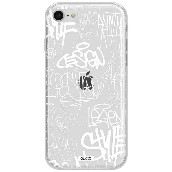 A White Background With Black And White Clouds Apple Iphone Se 2020 Clear Tpu Case