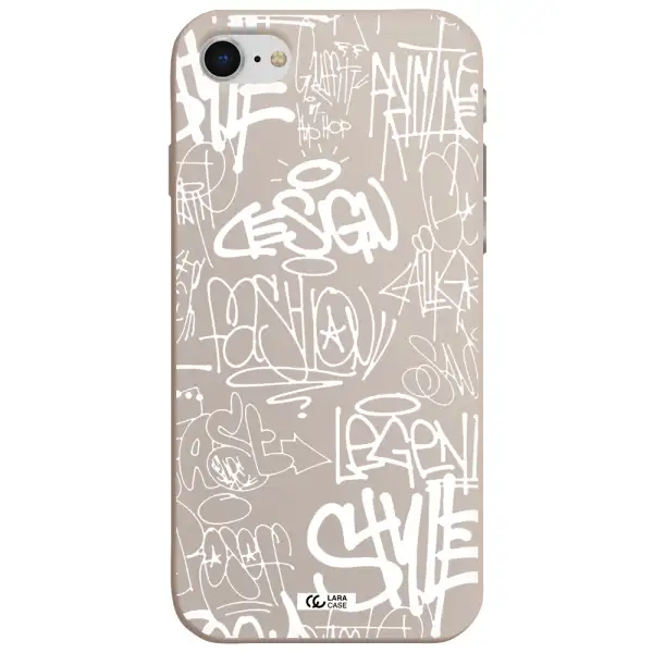 a white background with black and white clouds Apple iPhone se 2020 Silicone Stone Case