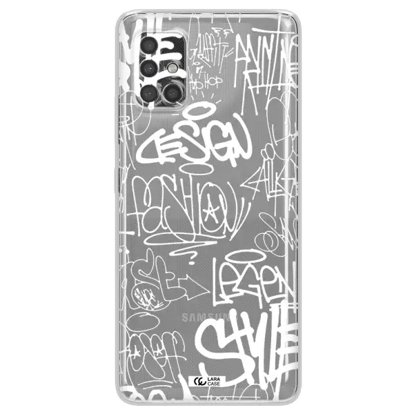 A White Background With Black And White Clouds Samsung A40S Clear Tpu Case