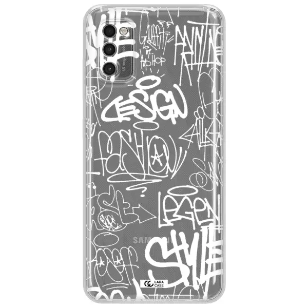 A White Background With Black And White Clouds Samsung A41 Clear Tpu Case