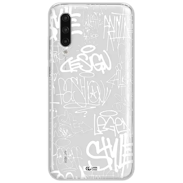 A White Background With Black And White Clouds Xiaomi Mi 9 Lite Clear Tpu Case
