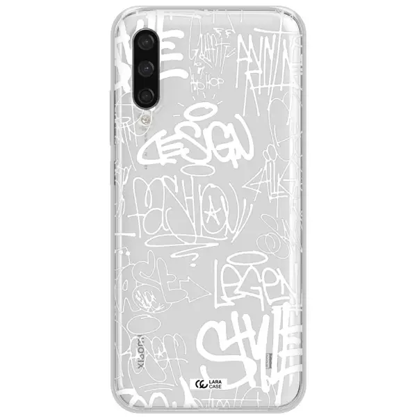 A White Background With Black And White Clouds Xiaomi Mi A3 Clear Tpu Case