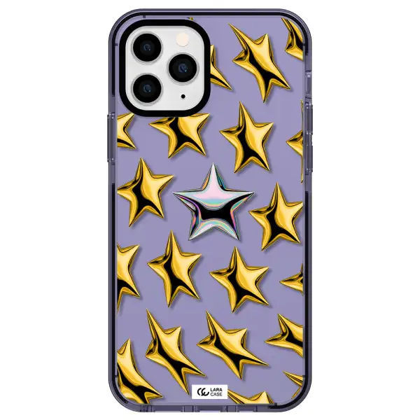 a group of gold stars Apple iPhone 11 pro impact Lilac Case