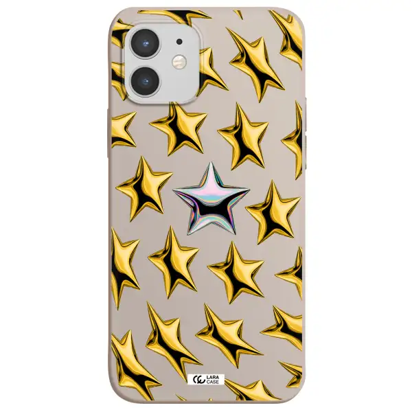 a group of gold stars Apple iPhone 12 mini Silicone Stone Case