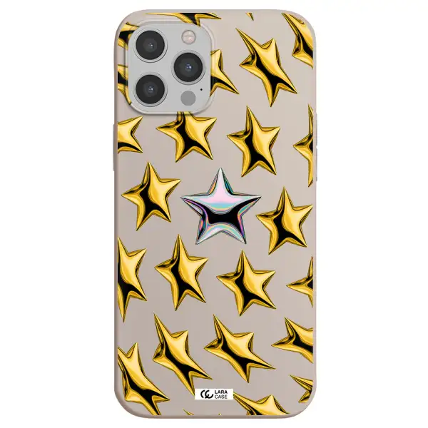a group of gold stars Apple iPhone 12 pro max Silicone Stone Case