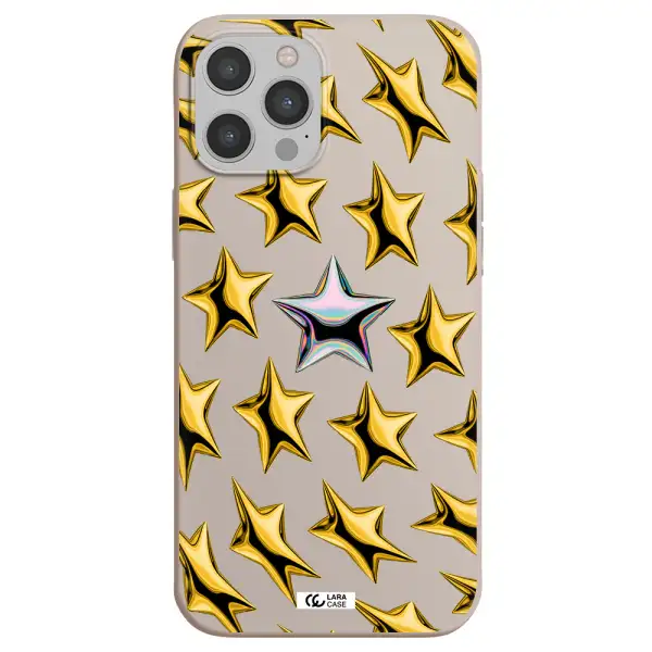 a group of gold stars Apple iPhone 12 pro Silicone Stone Case