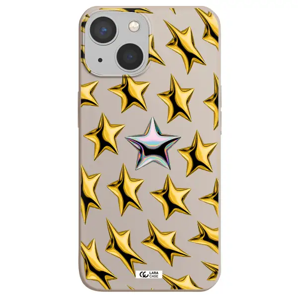 a group of gold stars Apple iPhone 13 Silicone Stone Case
