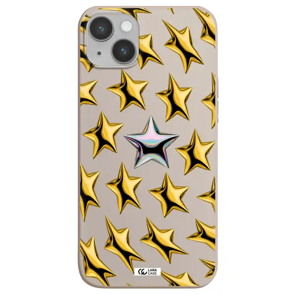 a group of gold stars Apple iPhone 14 plus Silicone Stone Case
