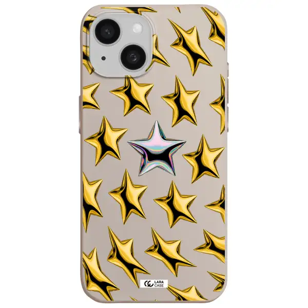 a group of gold stars Apple iPhone 15 Silicone Stone Case