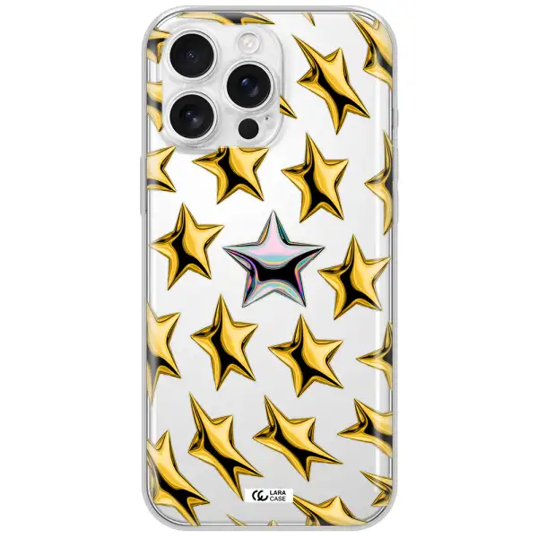 A Group Of Gold Stars Apple Iphone 16 Pro Max Clear Tpu Case