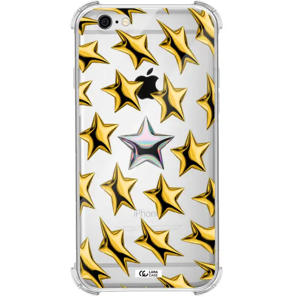 a group of gold stars Apple iPhone 6 Clear PC Case