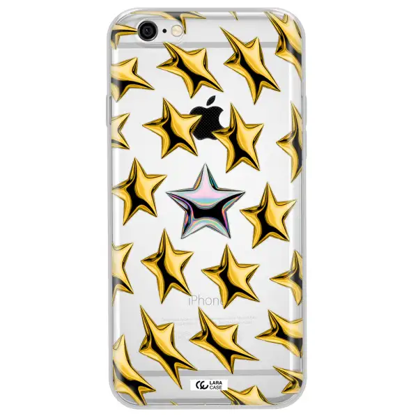 a group of gold stars Apple iPhone 6 Clear TPU Case