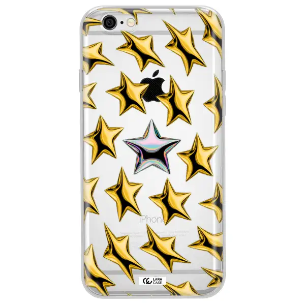 a group of gold stars Apple iPhone 6 plus Clear TPU Case