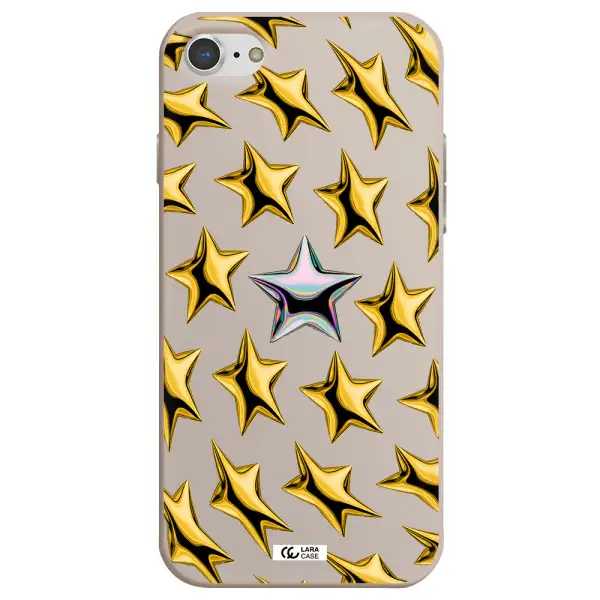 a group of gold stars Apple iPhone 7 Silicone Stone Case
