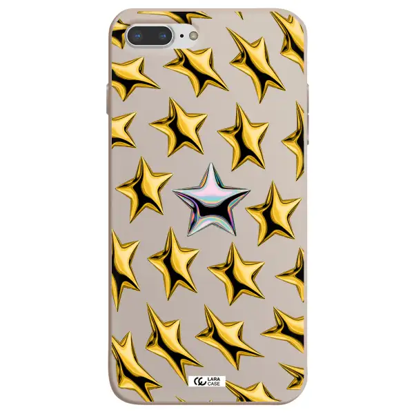 a group of gold stars Apple iPhone 8 plus Silicone Stone Case