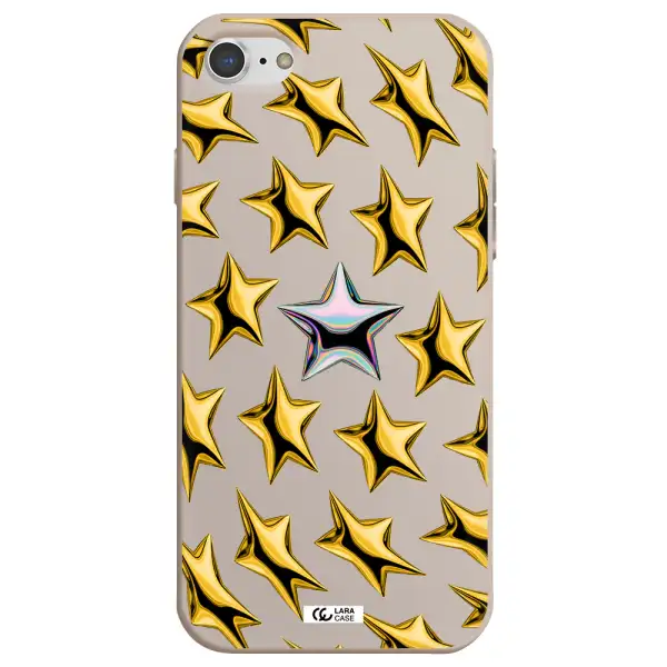 a group of gold stars Apple iPhone 8 Silicone Stone Case