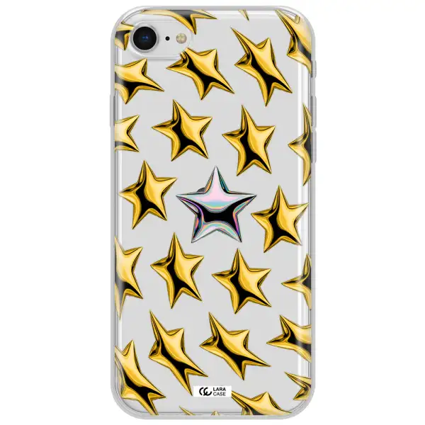 A Group Of Gold Stars Apple Iphone Se 2020 Clear Tpu Case