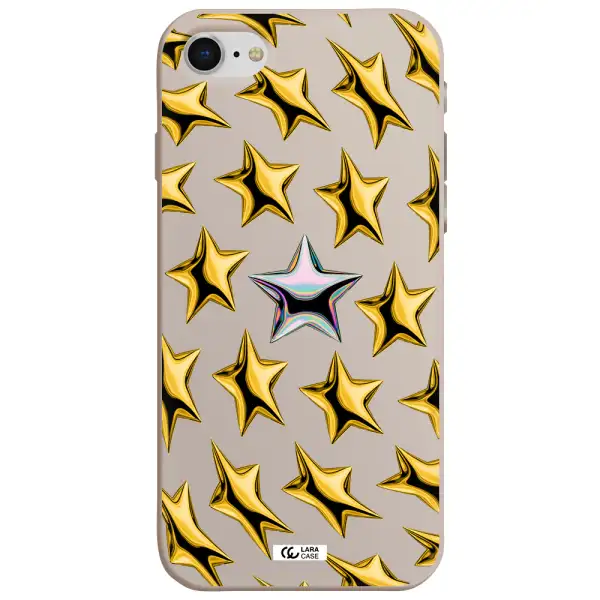 a group of gold stars Apple iPhone se 2020 Silicone Stone Case