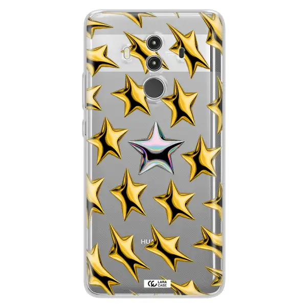 a group of gold stars Huawei Mate 10 Clear TPU Case