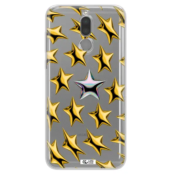 a group of gold stars Huawei Mate 10 Lite Clear TPU Case
