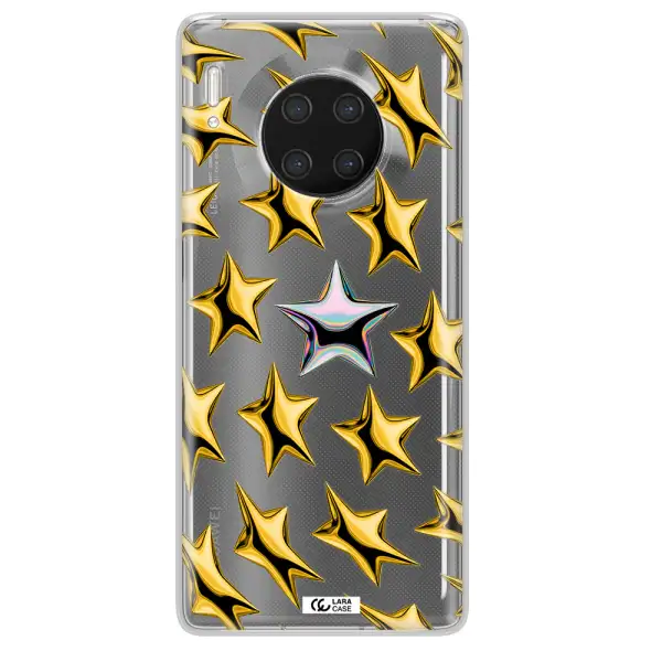 a group of gold stars Huawei Mate 30 Pro Clear TPU Case