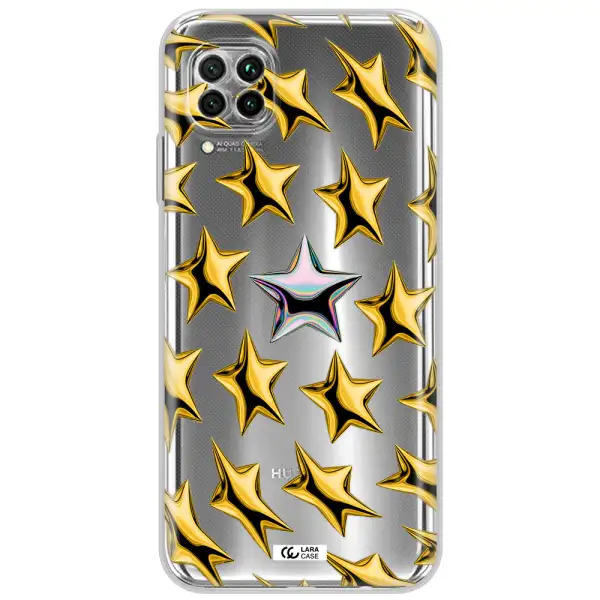 A Group Of Gold Stars Huawei Nova 7I Clear Tpu Case
